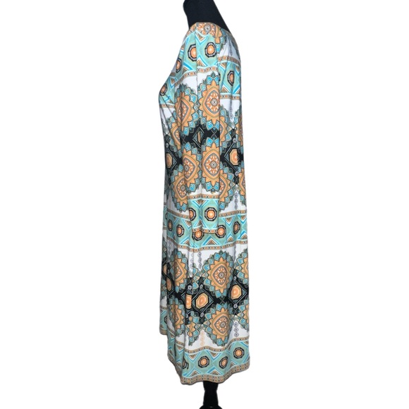 London Times - Geometric Print Dress - Size 10 - Picture 2 of 8